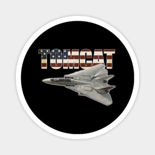 F-14 Tomcat Fighter jet US Airplane Aircraft Plane American America Flag Magnet